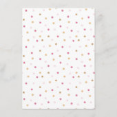 Het Baby shower Elephant & Flower van het menu-mei Informatiekaartje (Achterkant)