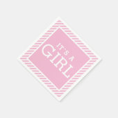 Het Baby shower 'Girl Modern Light Roze Stripes' Servetten (Hoek)