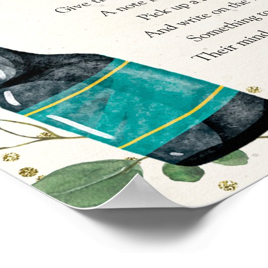 Het Baby shower 'Late Night Diapers' van flessen b Poster (Hoek)