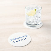 Het Baby shower Onderzetter wit van de mam-tot-zij (Insitu)