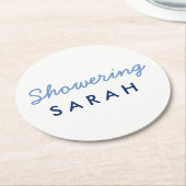 Het Baby shower Onderzetter wit van de mam-tot-zij (Gebogen)