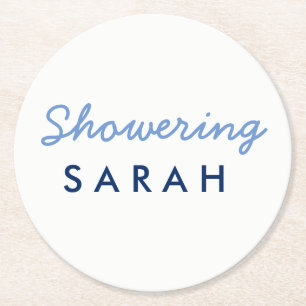 Het Baby shower Onderzetter wit van de mam-tot-zij