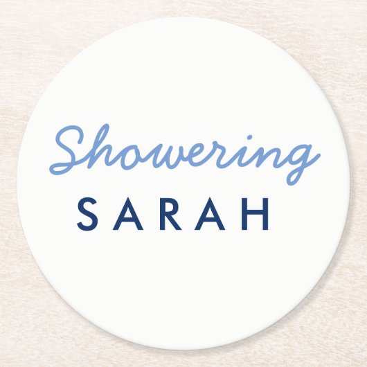 Het Baby shower Onderzetter wit van de mam-tot-zij (Voorkant)