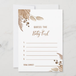 Het Baby shower Pampas raadt het Baby Antwoord III Kaart