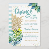 Het Baby shower Pananas van de Aankondiging Datum  (Voorkant / Achterkant)