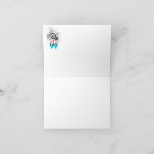 *~* het Baby shower van Boho van de Liefde van de Bedankkaart (Binnen)