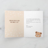 Het Baby shower van de Beer van de baby feliciteer Kaart (Binnen)