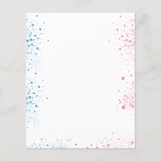 Het baby shower van de begroting onthult de glitte (Achterkant)