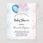 Het baby shower van de begroting onthult de glitte (Voorkant)