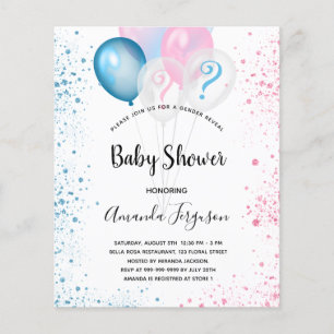 Het baby shower van de begroting onthult de glitte