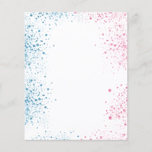 Het baby shower van de begroting onthult de glitte (Achterkant)