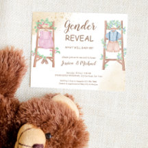 Het baby shower van de begroting openbaren uitnodi