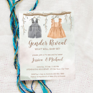 Het baby shower van de begroting openbaren uitnodi