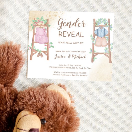 Het baby shower van de begroting openbaren uitnodi