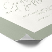 Het baby shower van de begroting pampas kaarten gi poster (Hoek)