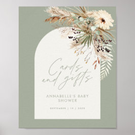 Het baby shower van de begroting pampas kaarten gi poster