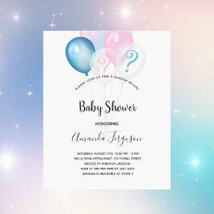 Het baby shower van de begroting toont uitnodiging