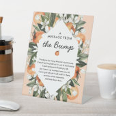 Het Baby shower van de besnoeiing een bericht van  Reclamebord Met Voetstuk (Insitu)