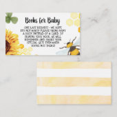 Het Baby shower van de bijen brengt de Boeken van Informatiekaartje (Voorkant / Achterkant)