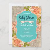 Het Baby shower van de Bloemen van de Waterverf va Kaart (Voorkant)