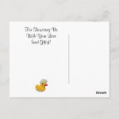 Het Baby shower van de douane dankt u kaardt voor Briefkaart (Achterkant)