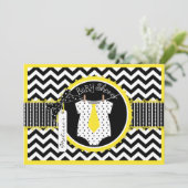 Het Baby shower van de Druk van de Chevron van het Kaart (Staand voorkant)