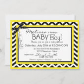 Het Baby shower van de Druk van de Chevron van het Kaart (Achterkant)