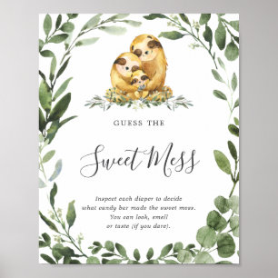 Het Baby shower van de familie Sloth raadt de swee Poster