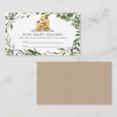 Het Baby shower van de familie Sloth raadt hoeveel Informatiekaartje (Voorkant / Achterkant)