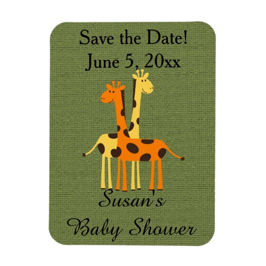 Het Baby shower van de Giraffe sparen de Magneten  (Verticaal)