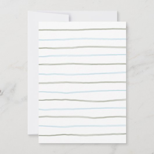 Het Baby shower van de groene ballon van een jonge Kaart (Achterkant)