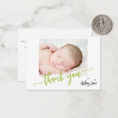 Het baby shower van de het manuscriptfoto van de b notitiekaartje (Voorkant / Achterkant in situ)