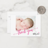 Het baby shower van de het manuscriptfoto van de b notitiekaartje (Voorkant / Achterkant in situ)