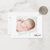 Het baby shower van de het manuscriptfotojongen va notitiekaartje (Voorkant / Achterkant in situ)