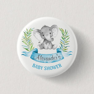 Het Baby shower van de Jongen van de Olifant van Ronde Button 3,2 Cm