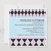 Het Baby shower van de Joy Argyle Boy Girl Twins Kaart (Achterkant)