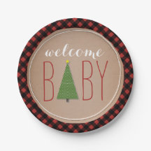 Het Baby shower van de kerstboom - Plaid