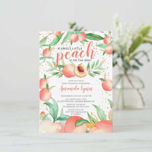 Het Baby shower van de Kleine Meisjes van het Zoet Kaart (Staand voorkant)