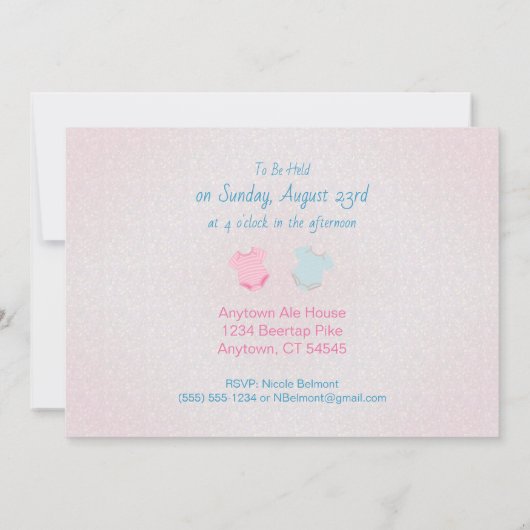 Het Baby shower van de Lay-out van de lijn Kaart (Achterkant)