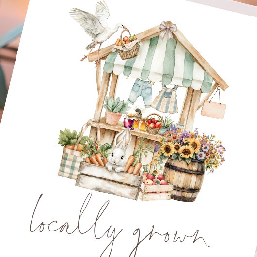 Het Baby shower van de lokale boerenmarkt Kaart