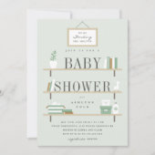 Het baby shower van de rekken kaart (Voorkant)