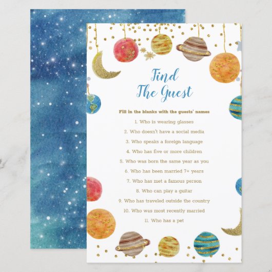 Het Baby shower van de Ruimteruimte van de vliegtu (Voorkant / Achterkant)