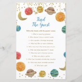 Het Baby shower van de Ruimteruimte van de vliegtu (Voorkant)