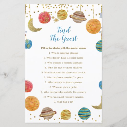 Het Baby shower van de Ruimteruimte van de vliegtu (Voorkant)