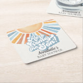 Het Baby shower van de Son Sunshine Boy Kartonnen Onderzetters (Schuin)