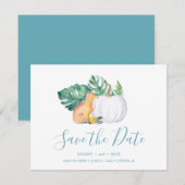Het Baby shower van de Tropische Herfst sparen de  Save The Date (Voorkant / Achterkant)