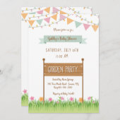 Het Baby shower van de Vlaggen van het koord en va Kaart (Voorkant / Achterkant)