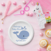 Het Baby shower van de Walvis van het baby Papieren Bordje (Feest)