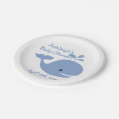Het Baby shower van de Walvis van het baby Papieren Bordje (Gekanteld)