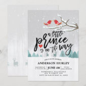 Het Baby shower van de winter is een kleine prins  Kaart (Voorkant / Achterkant)